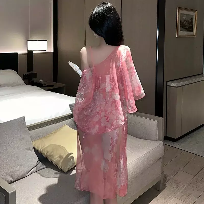 ชุดคอสเพลย์ Hanfu ชุดชั้นในเซ็กซี่สำหรับผู้หญิงชุดเซ็กซี่แบบจีนโบราณผูกโบว์ Sissy สำหรับเจ้าสาวชุดสีแดงสำหรับงานแต่งงาน
