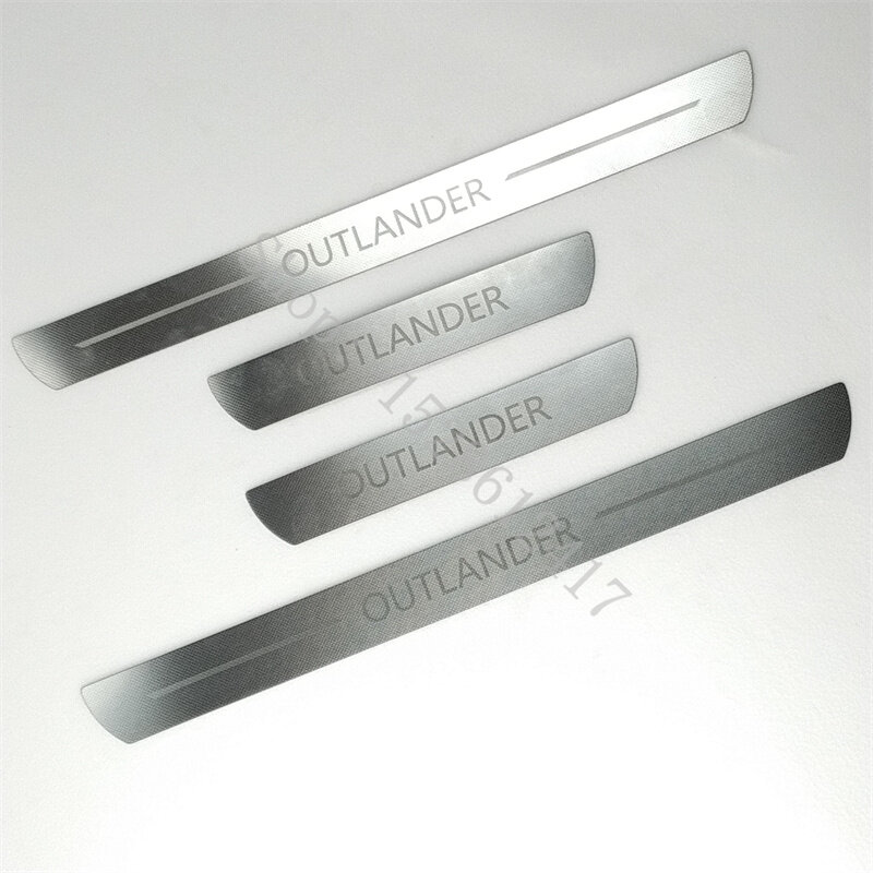 Cubierta de placa de desgaste de umbral de puerta inoxidable para Mitsubishi Outlander, accesorios de protección de Pedal, alta calidad, 2007 ~ 2024