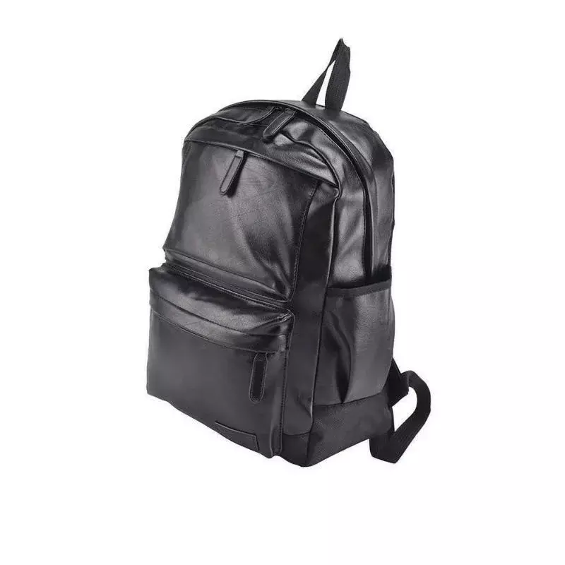 Mochila portátil de couro grande impermeável para homens e mulheres, mochila de viagem, mochila preta escolar, mochilas de alças ajustáveis macias, nova