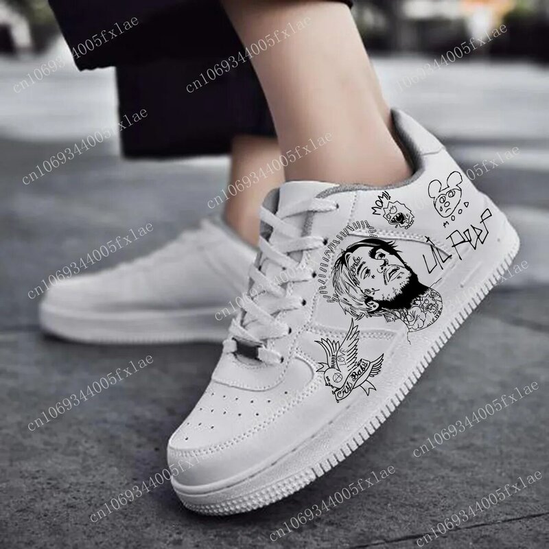 Lil Peep AF Basketball Mens Womens Sports Running High Quality Flats Force Sneakers Lace Up Mesh Customized Made Shoe White