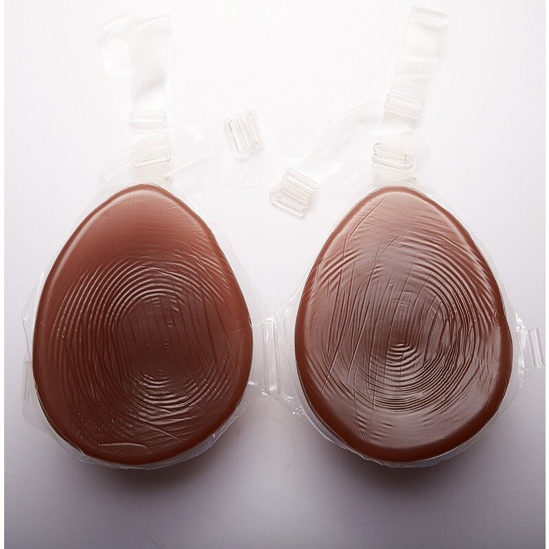 Black Droplet Shaped False Breast for Men's CD Conjoined Cross Dressing Silicone False Breast