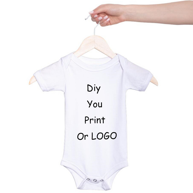 DIY Print Baby Onesie Four Seasons Hot Newborn Bodysuit Unisex 0-24M Size Dropship Infant Jumpsuit White Diy You Like Photo LOGO