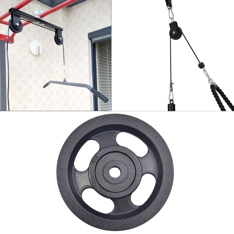Rueda de polea de rodamiento de nailon, Cable de rueda negra de 100mm, piezas de equipo de Fitness para gimnasio G99D