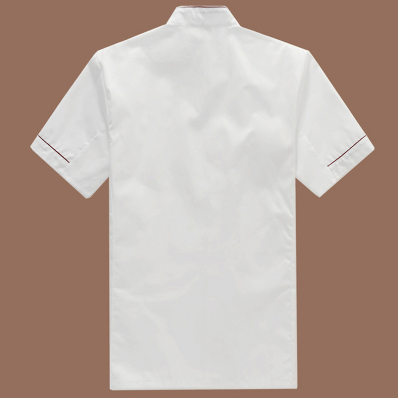 Casaco de chef manga curta masculino, uniforme de chef, jaqueta de restauração, casual, pano, casacos brancos, serviço executivo, solto