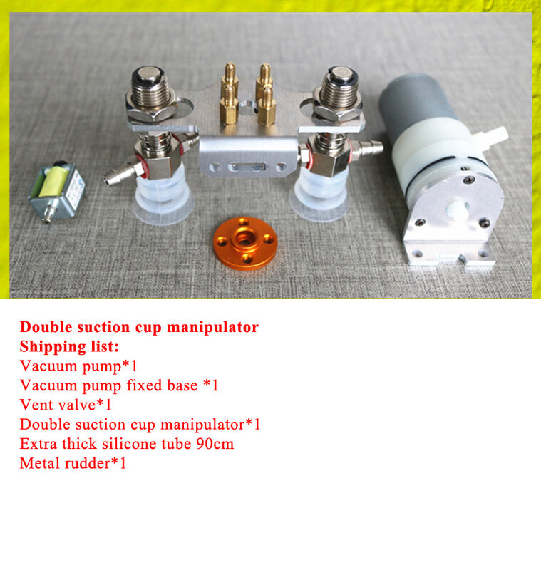 Grote Manipulator Zuignap Robot Arm Vacuümpomp Zuignap Robotachtige Klauw Handgrijper Diy Kit Luchtpomp Voor Arduino Robot Kit
