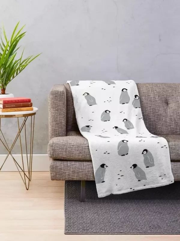 Baby Emperor penguin Chicks Throw Blanket Multi-Purpose sofa bed Blankets For Sofas Blankets
