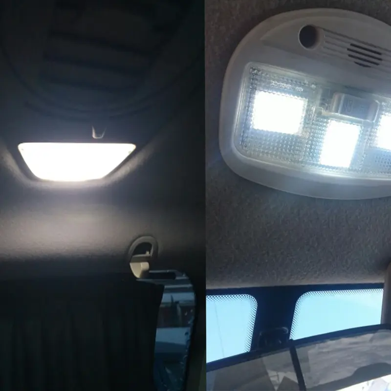 Bombilla de lectura Interior de coche, luz de festón de maletero, blanco, rojo, azul, T10, W5w, Cob, 24SMD, 36SMD, 48SMD