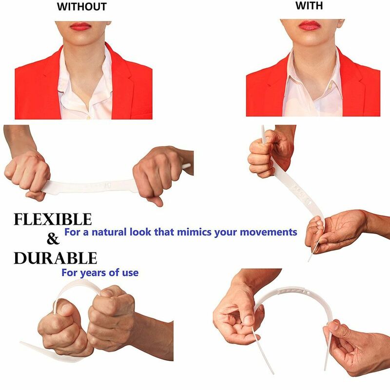 Collar stay Bundle Kit supporto per colletto della camicia Shaper Slick Collar stay accessorio per vestiti strumento regolabile per colletto alla coreana della camicia