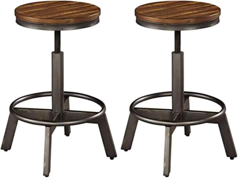Juego de mesa de comedor de altura con 2 Taburetes de Bar, diseño de Ashley Odium Urban, color gris