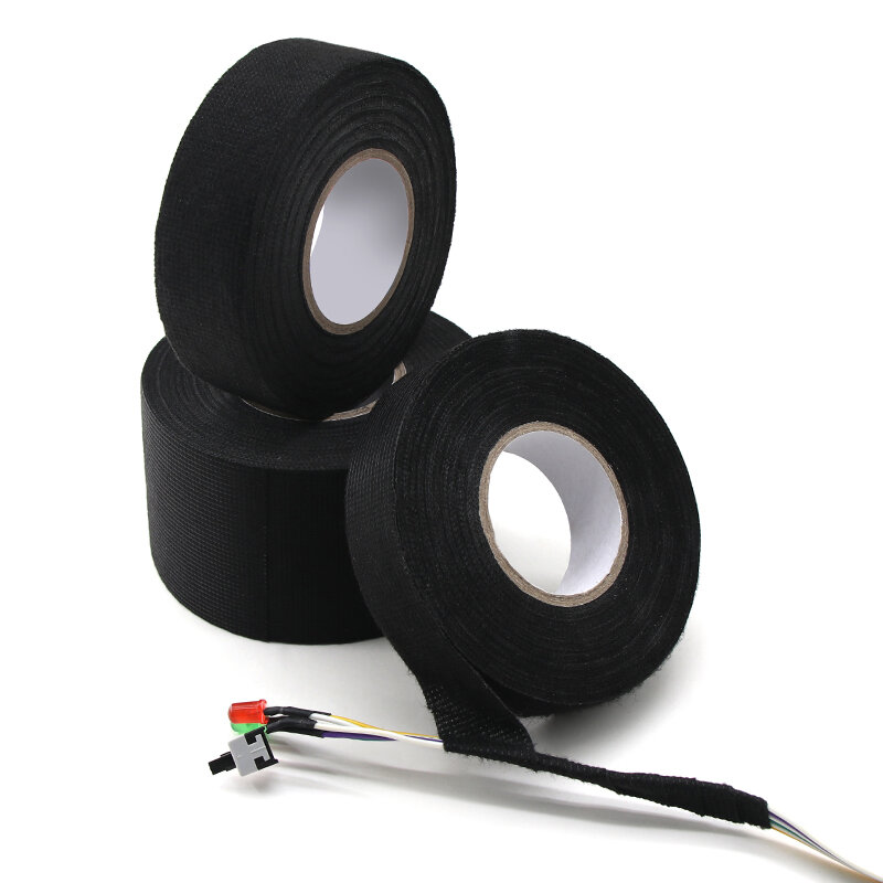 1/3/5 Rol Hittebestendige Kleefstof Tape 9-50Mm Voor Auto Kabelband Kabelboom Loom Elektrische Warmtebanden