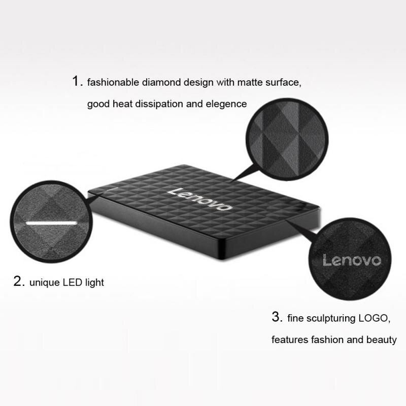 Lenovo-Portable ssd 16テラバイトモバイルソリッドステートドライブ、2テラバイト高速外部ストレージ、ラップトップ用USB 3.0インターフェース、type-c