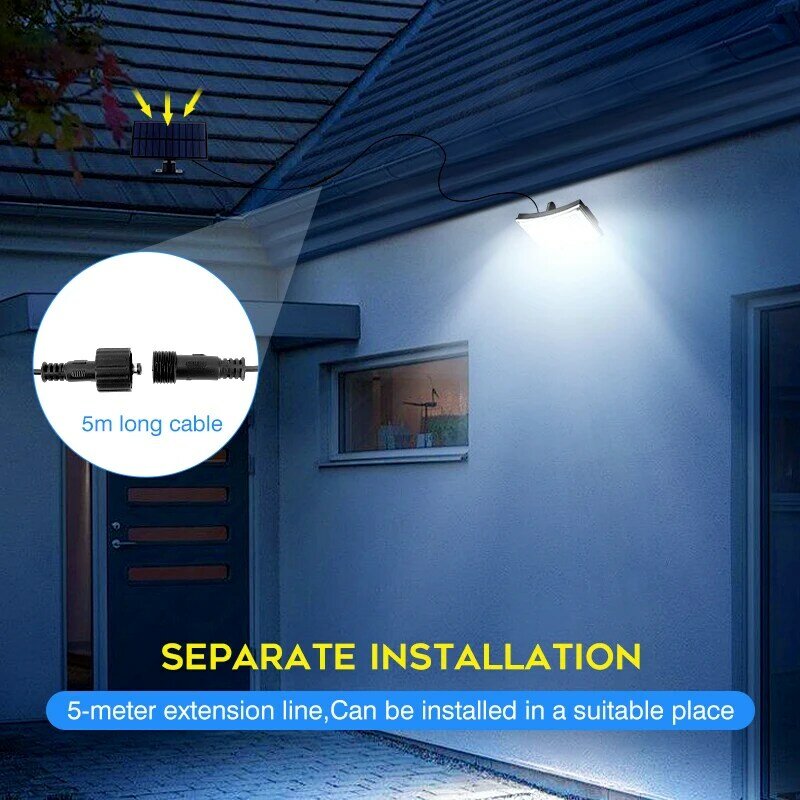 Outdoor Solar Licht IP65 wasserdichte Lampe mit intelligenten Bewegungs sensor Fernbedienung Terrasse Garage Hinterhof Solar Nachtlichter