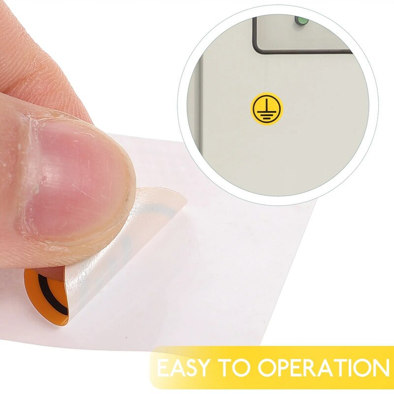 Elektrische Erdung aufkleber Warnung Beschilderung Aufkleber synthetisches Papier Erdung warnung elektrische Aufkleber Erdung warnung