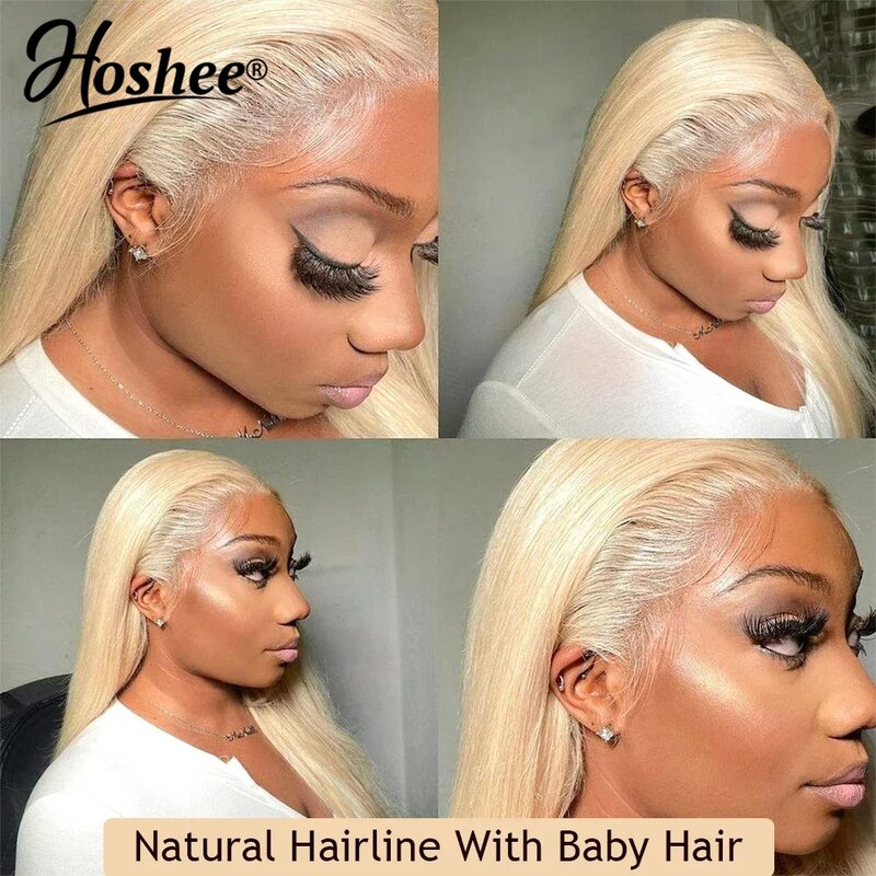 Straight 613 Colored Remy Human Hair Transparent HD Lace Front Wig Glueless Honey Blonde 13X4 Lace Frontal Wigs Pre Plucked