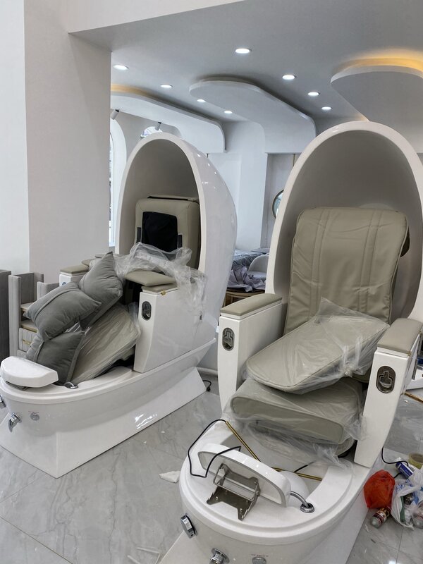 현대적인 전기 발 의자, 스파 마사지 매니큐어 페디큐어 의자, 미용실 장비