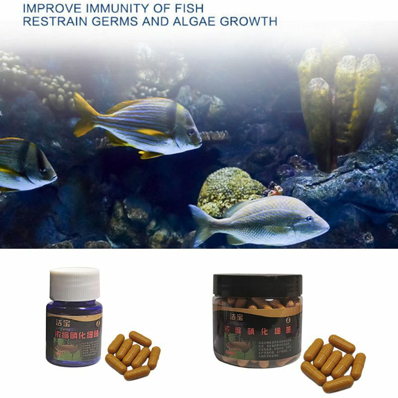 Аквариумные нитрифицирующие бактерии, суперконцентрированные капсулы с рыбками для чистки аквариума Puri
