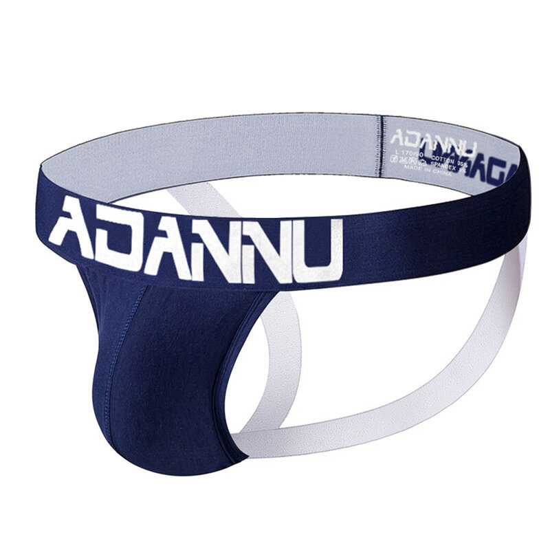 ADANNU-سراويل داخلية مثيرة بحزام رياضي للرجال ، ملابس داخلية قطنية ، ملابس داخلية شبكية ، مثلي الجنس