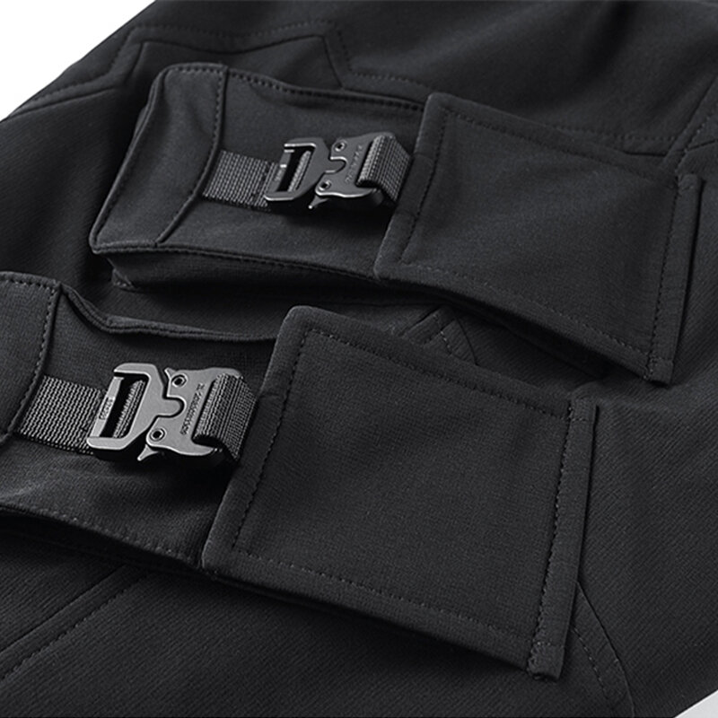 Летние тактические шорты 2024, короткие брюки-карго с несколькими карманами, функциональная свободная уличная одежда, черные шорты с эластичным поясом