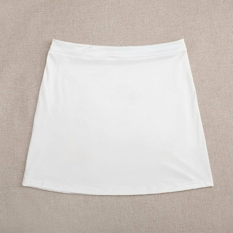 Mini jupe design blanc pour femme, esthétique des années 90