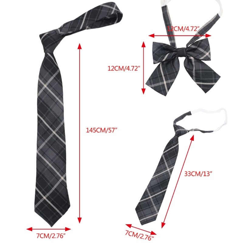 50JB خمر رمادي متقلب رابطة عنق طالب المدرسة موحدة قبل تعادل تعديل ربطة العنق JK ربطة العنق للأعمال ملابس رسمية