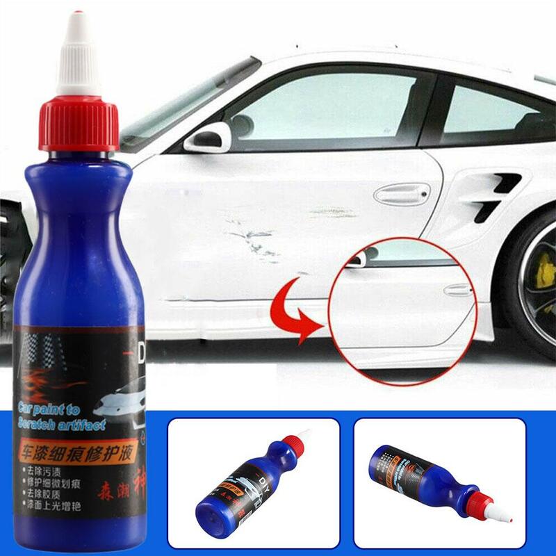 Cepillo de pintura azul pequeño para reparación de arañazos de coche, solución para eliminar manchas, agente de reparación de arañazos y Cera sin arañazos J1A4