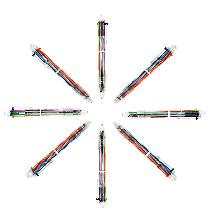 Выдвижная шариковая ручка тонкие плавные наконечники, легкое переключение цвета, 30 шт. в упаковке, 6 в 1