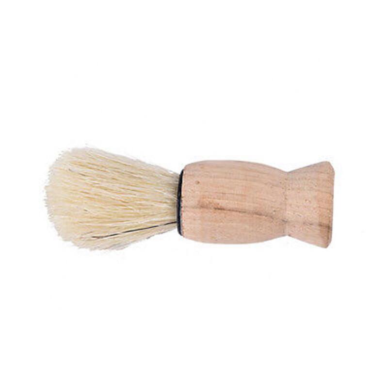 Brosse à Barbe avec Manche en Bois pour Homme, Outil de Barbier pour Salon de Coiffure