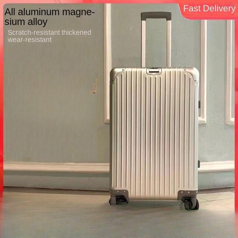 Чемодан для мужчин и женщин из алюминиевого сплава, футляр для багажа с кодом для путешествий, 20 24 26 28 дюймов