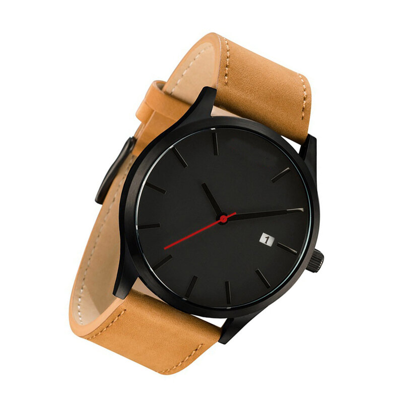 Часы простые повседневные кожаные часы модные аксессуары