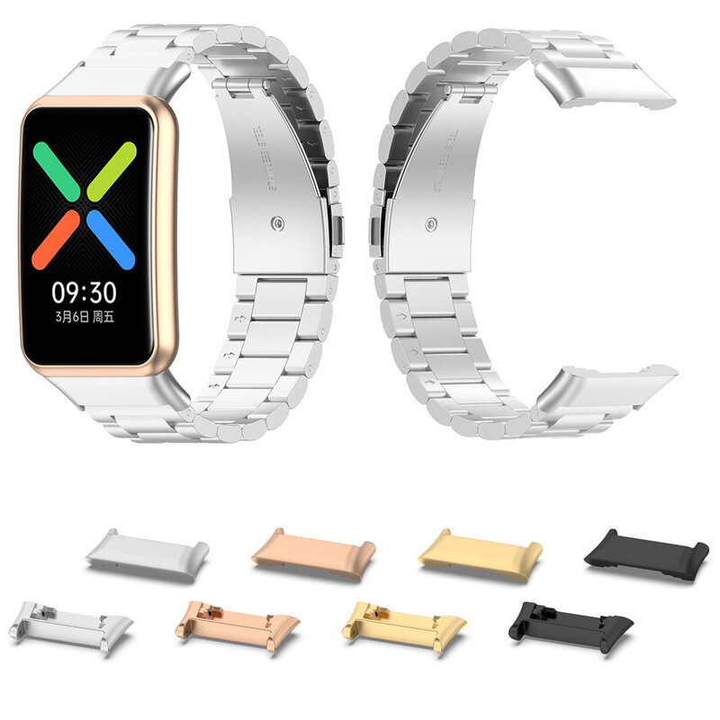 1pair For OPPO Watch Free 316L Stainless Steel Connector Adapter to 18MM universal watchband strap accessories