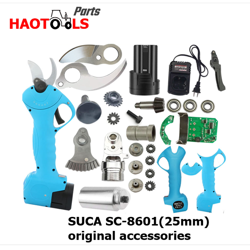 SC-8601 Suca gunting pangkas baterai Lithium 25mm aksesoris asli, bagian, pisau, pengisi daya, papan, casing, Motor, sc8601
