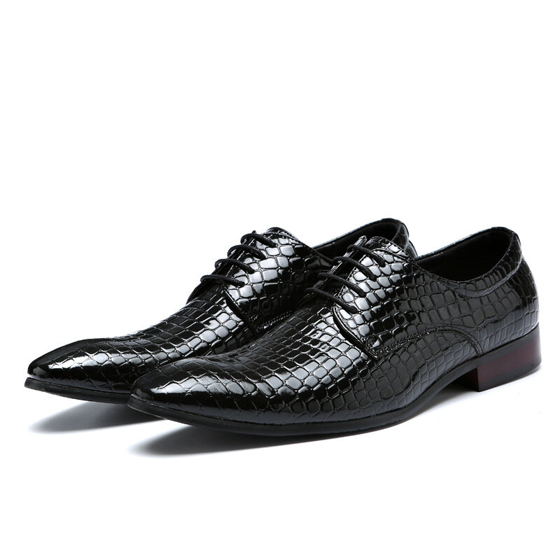 รองเท้า Oxford จระเข้แฟชั่นสำหรับผู้ชายรองเท้าดีไซน์เนอร์รองเท้าผู้ชายอิตาเลียน sapatos masculino