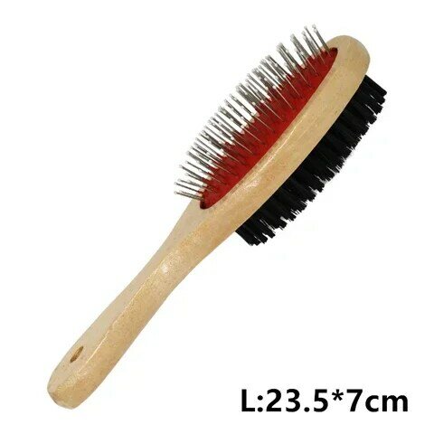 1PCs Double-sided Pet Comb Big Dog Brush Beauty Comb for Cats Dogs Hair Removal Soft Brush Wooden Pet Comb Grooming Dog Supplies