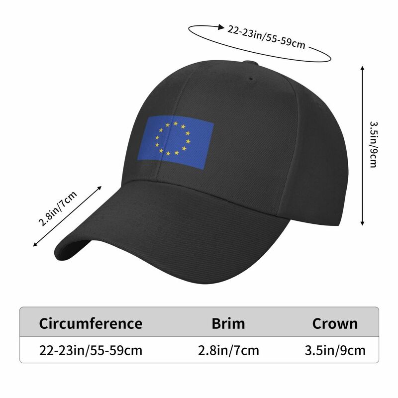Gorra de béisbol con bandera de la Unión Europea, sombrero de té Rave, gorras para hombres y mujeres