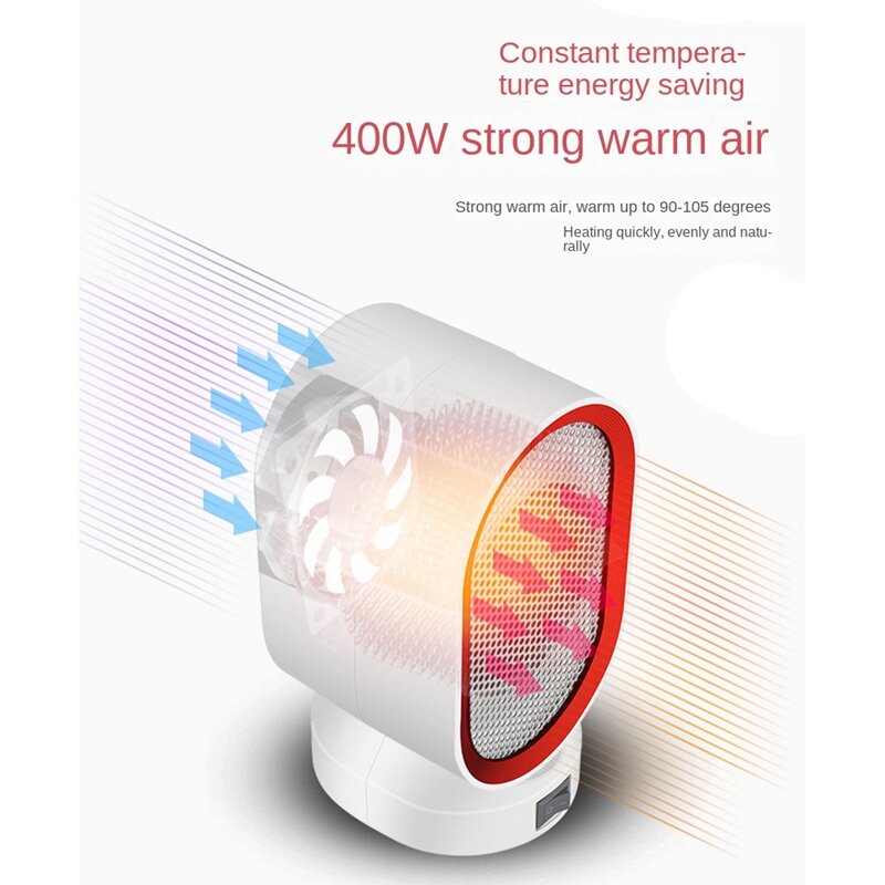 Portable Electric Heater Fan Heating Warm Air Blower Desktop Home Heating Stove Radiator Warmer Machine