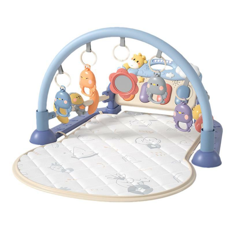 Soft Foldable Play Mat para o bebê, Tapete de rastejamento para meninos e meninas, Espuma para crianças, Música e Língua, Gym Play com Design Colorido para Luzes