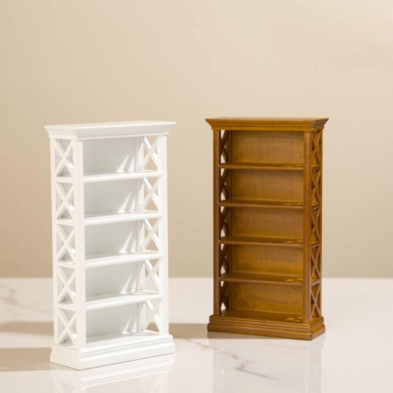 1:6 1:12 Dollhouse Miniature Bookcase Storage Cabinet Dining Table Desk Furniture Home Model Decor Toy Doll House Accessories