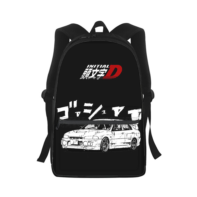 Japan anime Initial D Men Women Backpack 3D Print Fashion Student School Bag Laptop Backpack Kids Travel Shoulder Bag