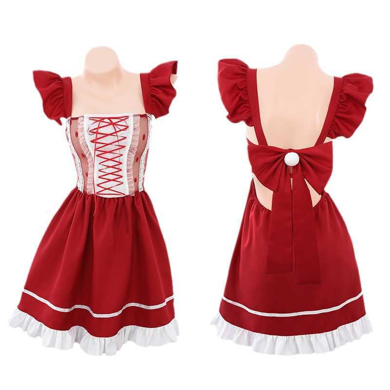 2024 New Design Women's Sexy Sleeveless Roleplay Maid Lingerie Dress Lady Theme Party Cosplay Lolita Costumes Kawaii Outfits