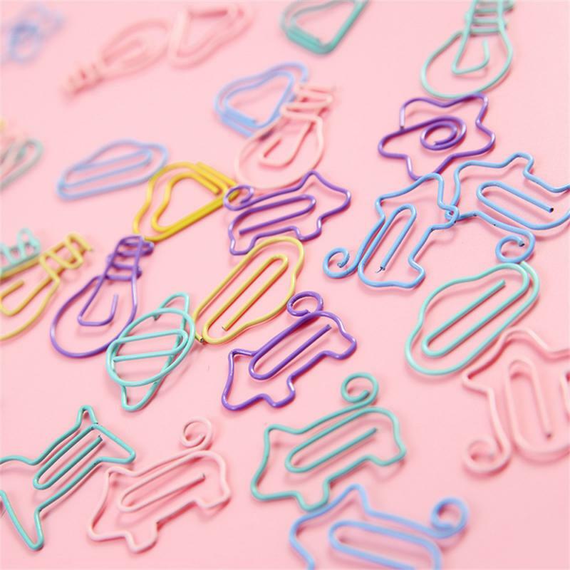 Candy-colored Paper Clips Office Necessities Transparent Stationery Candy Color Creative Office Binder Durable Mini Students