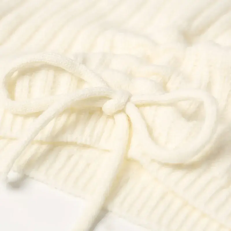 Winter Pullover Frauen gefälschte 2pecs V-Ausschnitt gestrickt Kordel zug Design schicke All-Match sanfte Herbst Tops weiblich beliebt süß