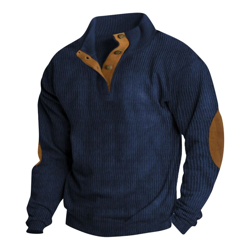 Vielseitiges Herren-Sweatshirt im Frühlings-und Herbsts til Stehkragen pullover Langarm-Sweatshirt Modisches Freizeit hemd