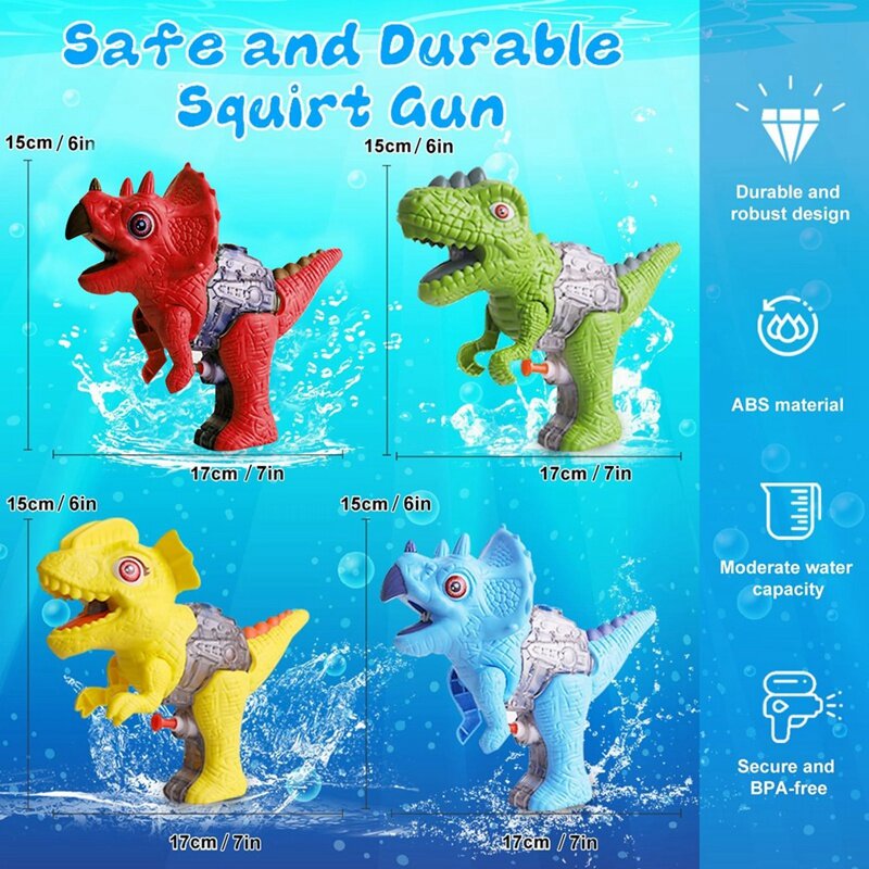 Kleine Dinosaurier-Wasser pistolen, Wasser kampfspiele für Jungen und Mädchen Kleinkinder im Pool rasen