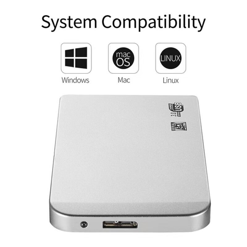 레노버 휴대용 고속 외장 솔리드 스테이트 하드 드라이브, 노트북용 HDD 모바일 하드 드라이브, 500GB SSD, USB3.0 인터페이스