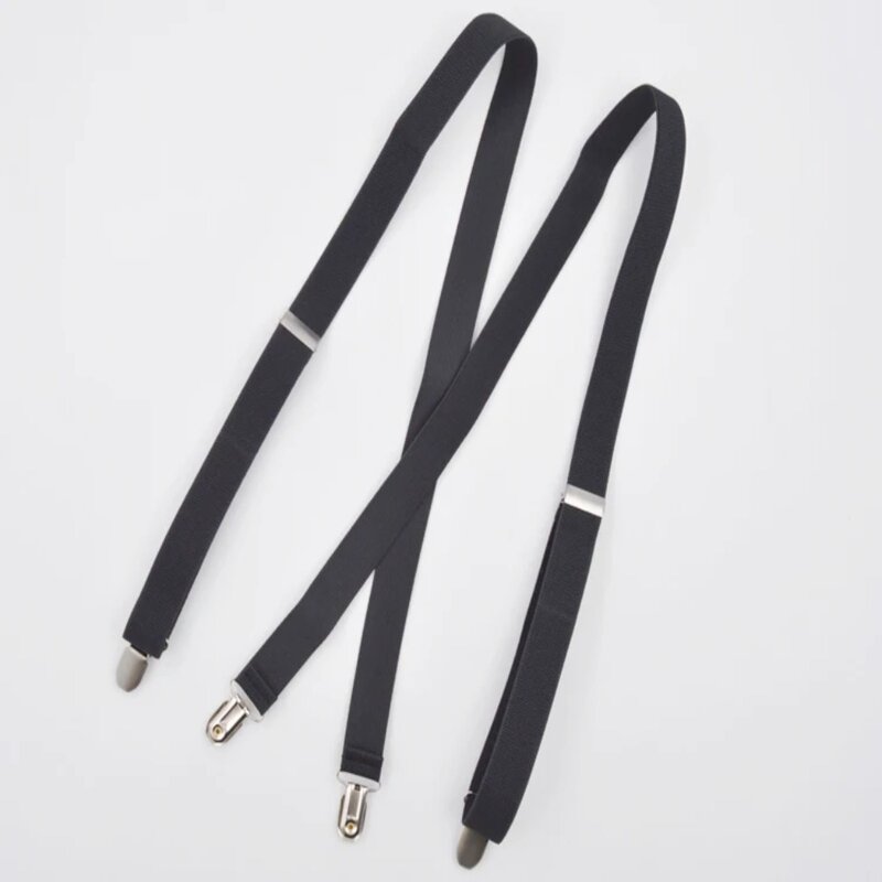 Dacron celana panjang elastis penjepit tali, celana panjang warna Solid nyaman dapat diatur, sabuk klip serbaguna