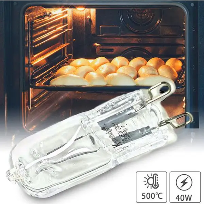 1pcs 220V 230V oven light bulb G9 high temperature bulb Steamer light G9 oven lighting bulb 110V 120v 40w 500 degrees