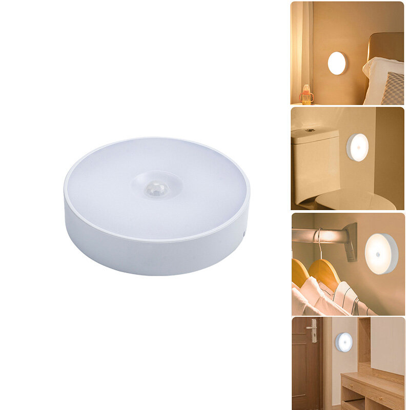 Plafonnier LED avec Capteur de Mouvement, Veilleuse pour Couloir, Chambre à Coucher, Toilettes, Induction du Corps Humain