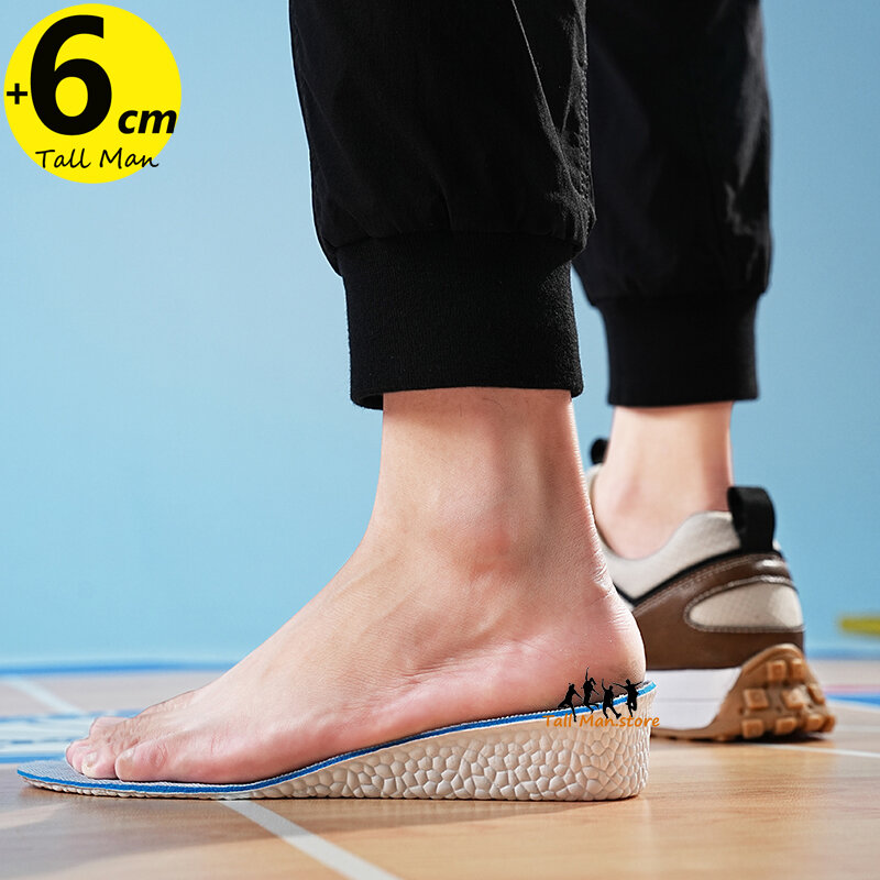 รองเท้าผ้าใบลิฟต์กีฬาสำหรับผู้ชาย, รองเท้าผ้าใบเพิ่มความสูงพื้นรองเท้า6ซม. ตาข่ายแฟชั่นสำหรับผู้ชาย