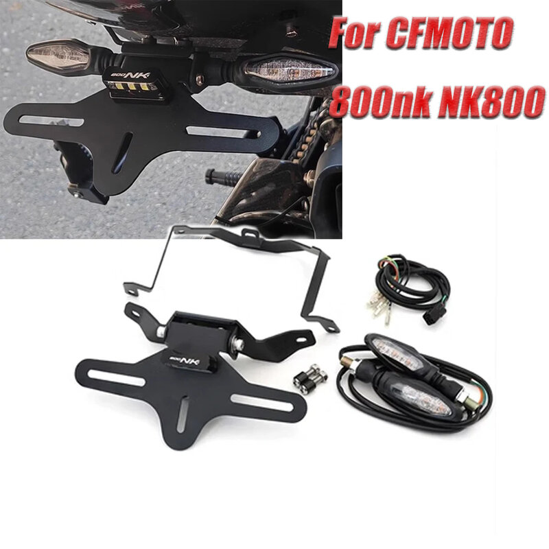 For CFMOTO 800nk NK800 2023 Motorcycle Taillight License Plate Holder Bracket Tidy Fender Eliminator Tail Signal Lamp Plate