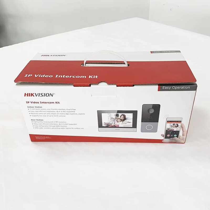 HIKVISION DS-KIS603-P IP Video Intercom Kit  2MP Camera IR Light WiFi Doorbell Two-Way Talk DC12V PoE